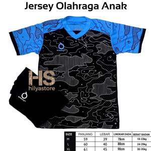 Setelan Jersey Olahraga Anak Laki-laki Perempuan Usia 5-13 Tahun Kaos Bola Futsal Junior