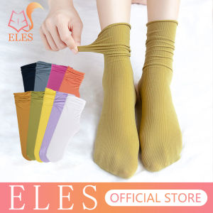 ELES Phụ nữ Thời trang Vớ phi hành đoàn Nữ Cá tính Sinh viên Sáng tạo Phong cách Preppy Màu sắc Vớ bông thoải mái