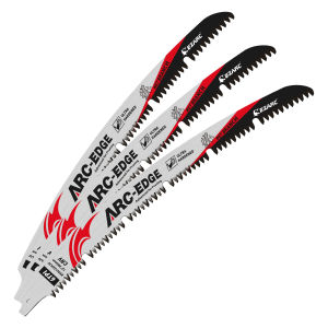 EZARC 3PC Arc Edge Reciprocating Saw Blades 300mm/380mm 6TPI U-Groove Chip Removal Saber Saw Blade for Tree Pruning Wood Cutting