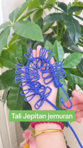 Tali Jemuran Elastis Portable 12 Jepitan Sangat Kuat Tidak Mudah Lepas Tahan Angin Tali Elastis Bisa Sampai 3 Meter Praktis Di rumah Dan Kegiatan outdoor/Traveling