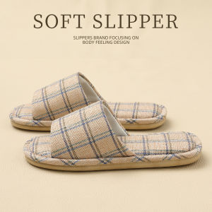 Dép Vải Lanh Thoáng Khí Thấm Hút Cho Nam Và Nữ Dùng Trong Nhà Mùa Xuân Hè Thu Đông Chống Trượt Chống Mùi