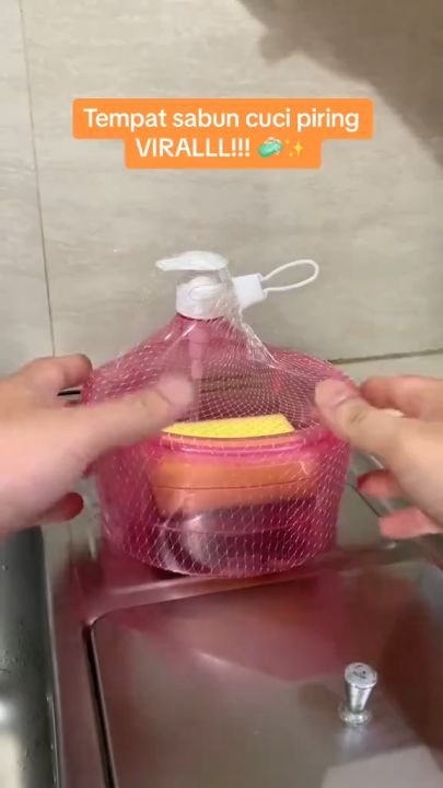 Tepat Sabun Cuci Piring DIY Viral + GRATIS Spons / Wadah Sunlight Model Bulat