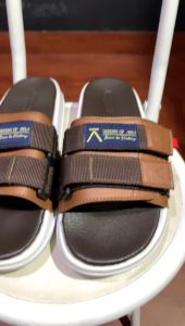 sandal import slip on Las Ventura warna cokelat brown gaya korea