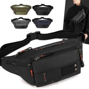 Men Waist Pack Belt Bag Cross Body Sling Chest Bags Commuter Outdoor Sports Travel Climb Nylon Male Shoulder Bum Hip Fanny Bags