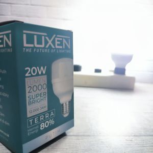 LUXEN TERRA LAMPU LED BULB 20W 25W 35W 45 WATT CAHAYA PUTIH / KUNING WARM WHITE 3000K SNI GARANSI 1 TAHUN