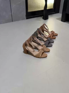 TYK 706-12 Ankle Strap Synthetic Leather Heels Sandals For Women