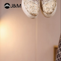 Joy&Mario Women's loafers Lace Breathable Non-Slip Wedges shoes. 