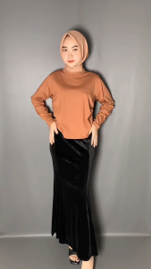 Rok Panjang Mermaid Velvet Size XL Bludru Premium Mewah & Nyaman