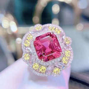 Montagne Jewelry 18k Pure Gold Ring Diamond Inset Fine Jewellery Natural 3.88 Carat Afghan Tourmaline Ring