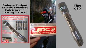 Saringan Knalpot RX King: Bobokan Bahan Semi Kuningan Asli Berkualitas Tipe C39 RC3