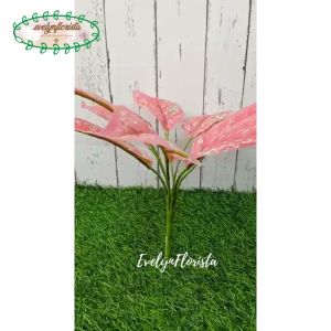 Daun Artificial Aglonema Chocyn X9 Semi Latex Tanaman Imitasi Dekorasi Aesthetic Ruang Tamu