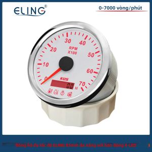Đồng Hồ Đo Tốc Độ KUS Universal 85mm 0-7000 Vòng/phút Với Đồng Hồ Đo Giờ Đèn Nền Đỏ Báo Động 4 Đèn LED Chống Nước Cho Xe Và Thuyền 12VDC