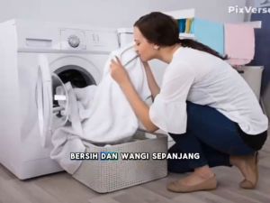 Deterjen Laundry Cair 1 Liter/ Detergent Liquid / Detergen / Pembersih Pakaian & Penghilang Noda Bunga Cherry Blossom