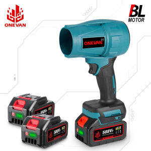 ONEVAN Jet Blower Brushless Electric Air Blower 200M/S Car Jet Blower Violent Handheld Cordless Turbo Blower Dust Snow Sweeper Tool for Makita 18V Battery