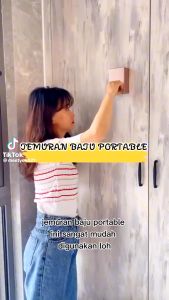SCUDOS Jemuran Portabel / Jemuran Baju Portable Indoor Outdoor Retractable Tali Clothesline Bahan Stainless