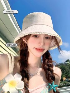 Cgediao | Summer Beach Wide Brim French Lace Sun Visor