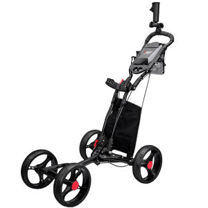 PGM GOLF | Folding Golf Trolley for Youth and Adult with Hand Brake Umbrella & Bottle Holder