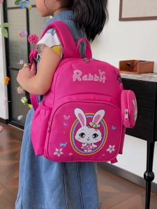 【顺顶滑拉链】幼儿园书包男女童大中小班卡通可爱兔子恐龙图案儿童超轻双肩背包【 Smooth Top Zipper 】 Kindergarten backpack for boys and girls large medium and small classes cartoon cute rabbit dinosaur pattern childrens ultra light backpack