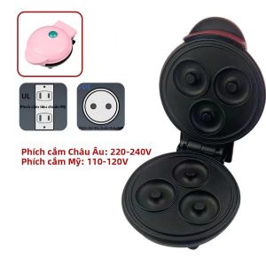 Máy Làm Bánh Rán Mini Tại Nhà Làm Nóng Hai Mặt Lớp Phủ Chống Dính Sản Xuất Nhanh Máy Làm Bánh Rán Bánh Quế Để Ăn Sáng Tự Làm Thích Hợp Cho Gia Đình Và Trẻ Em