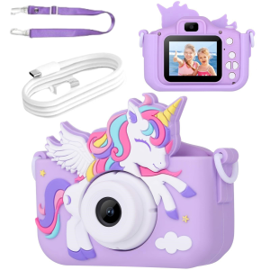 Kids Camera Unicorn Series 1080P HD Toddler Digital Video Camera Camera Toys for 3-12 Year Old Christmas Birthday Gifts