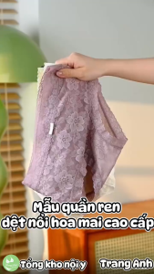 Combo 10 Quần Lót Ren Lụa Cao Cấp - Mềm Mịn Quyến Rũ Thiết Kế Dệt Nổi Hoa Mai Sang Trọng RE02