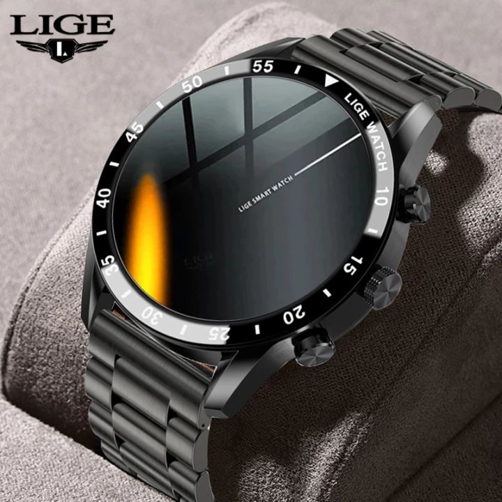 LIGE New Bluetooth Call Smart Watch Men Full Touch Sports Waterproof Fitness Watch Luxury Smart Watch Men Box Lazada PH