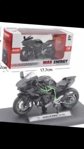 รถจักรยานยนต์รุ่นคาวาซากิH2Rหัวรถจักรจำลองโลหะ ผสมรูปคอลเลกชั้นของขวัญวันเกิดตกแต่งBoy