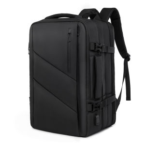 Mens Large Capacity Expandable Backpack for Business Travel Short Or Long Distance Street Style Cool Trendy Bag Casual Travel