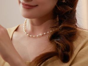 Montagne Jewelry Customization natural pearl necklace for women 18k Pure Gold Fine Jewellery Top Grade 5.5-6mm Akoya Pearl Necklace