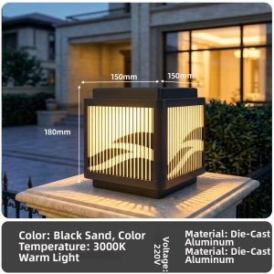 QIANQIU | Waterproof Solar Powered Outdoor Column Light