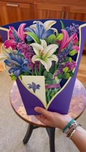 Paper Pop Up Floral Mother’s Day Card for Mom3D Floral Card Gifts for Birthdays Anniversaries Valentines Day with Envelope
