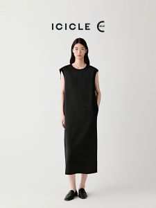 ICICLE | Spring Wool Double-faced Lightweight Knee-length Dress