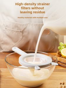 Siêu Mịn Em Bé Máy Ép Trái Cây Màn Hình Lọc Sữa Đậu Nành Dụng Sữa Chua Lưới Lọc Tiện Ích Nhà Bếp Chất Liệu Nylon Tay Cầm Bằng Nhựa Nấu Ăn Dụng Cụ