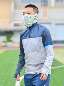 High Elasticity Football Training Wear Long Sleeve Half Zip Running Jacket Fitness Gym Sports Outerwear for Autumn Winter