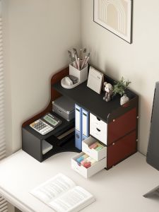 Acrylic Corner Desk Organizer Office Supplies Folder Stationery Storage Box Display Stand Modern Simple Style Universal Density Board