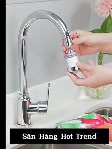 (Đầu Nối Ren Đồng) Đầu Vòi Xoay 360 Độ Kèm Đầu Lọc Nước Khử Clo và Tạp Chất Cặn Bẩn Tặng Đầu Nối