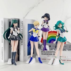 23cm Anime Sailor Moon Figure GLITTER&GLAMOURS Mercury Jupiter Venus Model PVC Collection Desktop Action Figure Toy Kid Gifts
