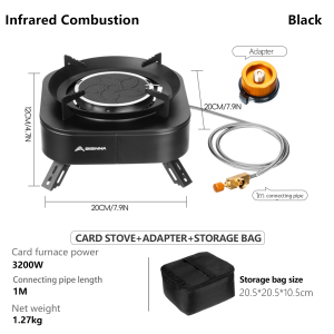 BISINNA Camping Infrared Stove Portable Outdoor Gas Burner Lightweight 3200W High-power Stove Picnic Hiking Camping Supplies