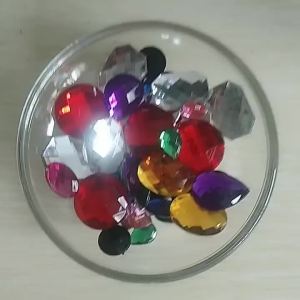 EQIANAO 50Pcs 12mm White Acrylic Rhinestone Flatback No-hole Crystal Stone Square Applique for DIY Handmade Clothing Accessories