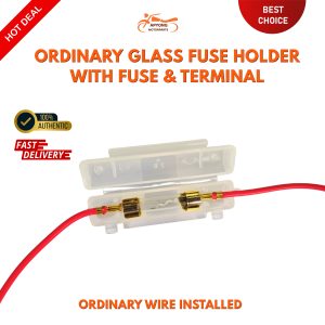 ORDINARY GLASS FUSE HOLDER WITH GLASS FUSE TUBE FOR MOTORS