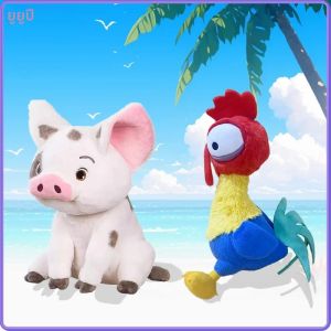 Kawaii Moana หมู Rooster Plush ของเล่นอะนิเมะหมูเจ้าหญิงไก่ตุ๊กตาสัตว์มาพร้อมกับ Sleep ของเล่นตกแต่งบ้านเด็กของขวัญวันเกิด