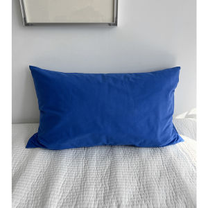 Vỏ Bọc Gối Cotton Nguyên Chất Màu Xanh Đơn Giản Vỏ Lót Cotton Mềm Mại Thoải Mái Dùng Cho Một Người Kích Thước 48x74cm