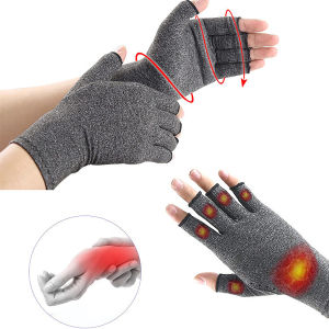 Fingerless Compression Arthritis Gloves Wrist Support Therapy Joint Pain Gloves Relieve Hand Discomfort For Cycling Typing