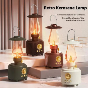 Mới thông minh dầu hỏa đèn ngủ LED với chức năng loa bluetooth LED RETRO dầu hỏa ánh sáng ban đêm xách tay Cắm Trại Ngoài trời ánh sáng nhà ánh sáng ban đêm