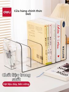 deli | Bookstand With Pen Holder Desk Organizer Transparent Thick Bookshelf