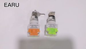 Lay 7 LAY37 Selector switch key 2/3 Position Push Button Switch 1NO1NC Latching Self-locking Key Button kunci On Off