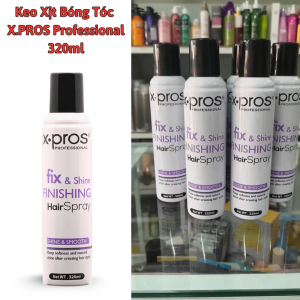 Xịt bóng tóc XPROS 320ml .Xịt dưỡng chất giữ màu nhuộm tóc giúp bóng tóc bố sung độ ẩm cho tóc suôn mượt