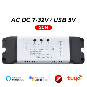 2 Channel Zigbee Smart Wifi Electric Actuator Motor ControllerDC AC 12V 24V SwitchRF433 Remote2CH Pulse Relay Module