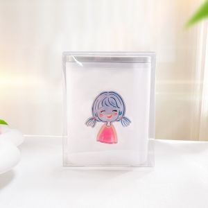 Student Cartoon Pen Holder Multi-Grid Storage Box Desktop Organizer Stationery Cosmetic Brush Storage Tube round Shape Plastic