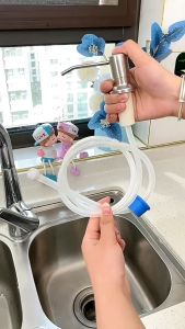 Vòi bơm dây dẫn nước rửa chén HODABOSS đầu bơm inox 304bộ vòi hút nước rửa chénvòi lấy nước rửa bát gắn chậu rửa
